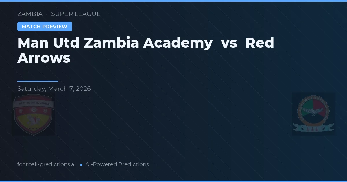 Man Utd Zambia Academy vs Red Arrows — předpověď a náhled zápasu