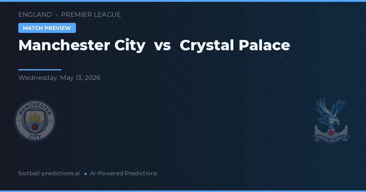 Manchester City vs Crystal Palace — předpověď a náhled zápasu