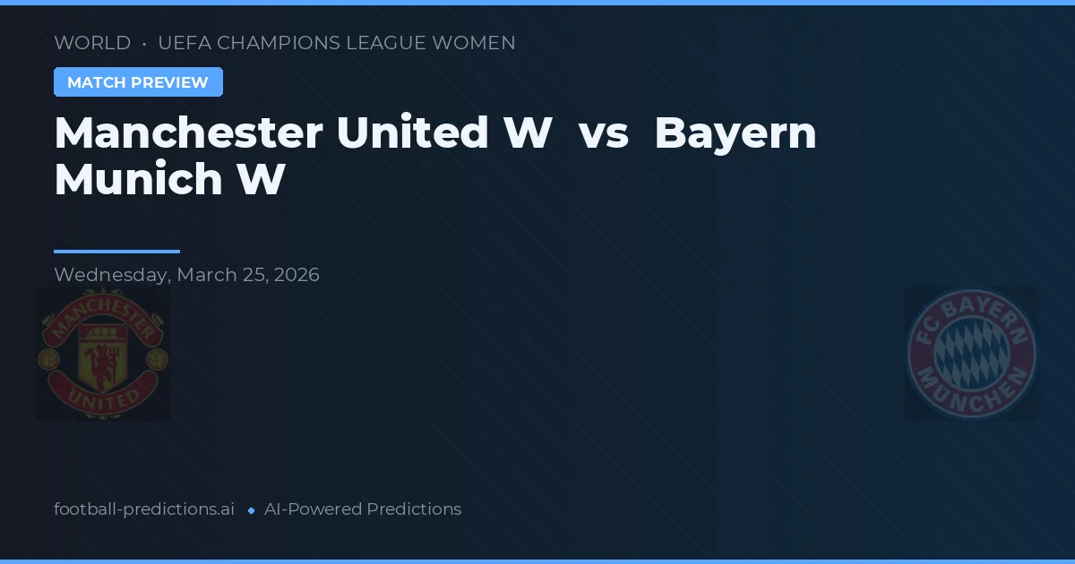 Manchester United W vs Bayern Mnichov W — předpověď a náhled zápasu