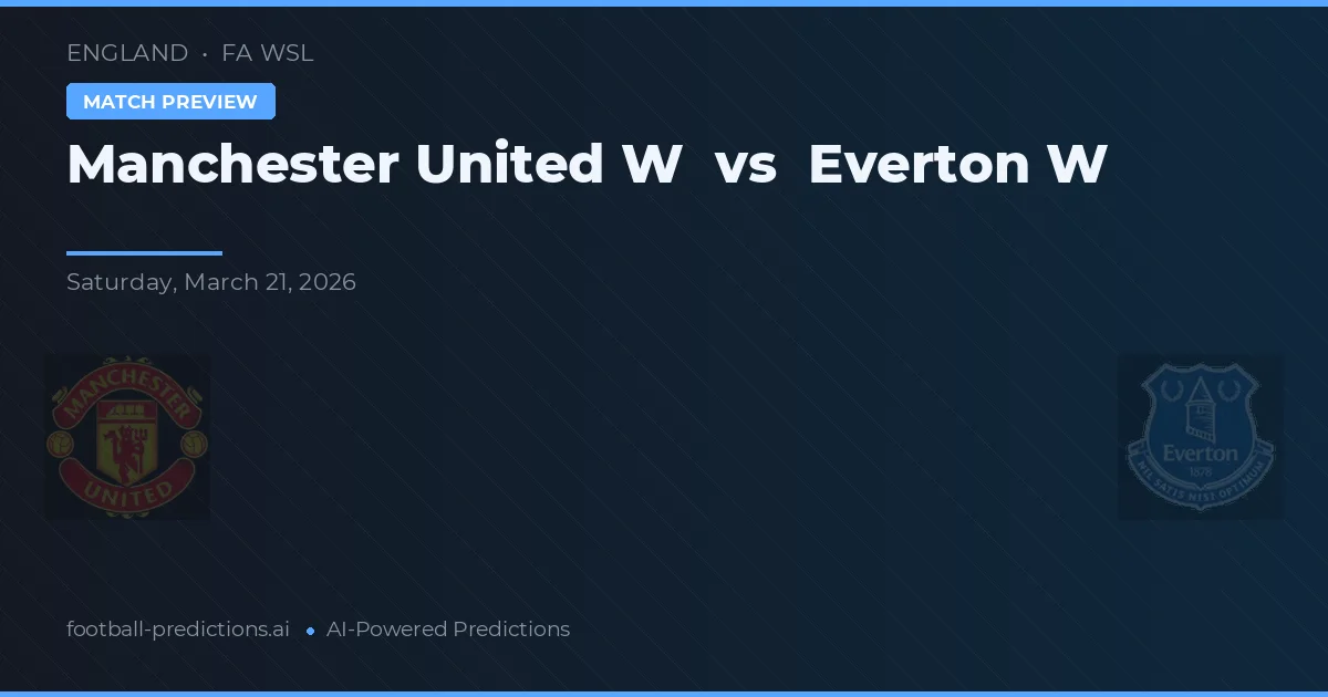 Manchester United W vs Everton W — předpověď a náhled zápasu