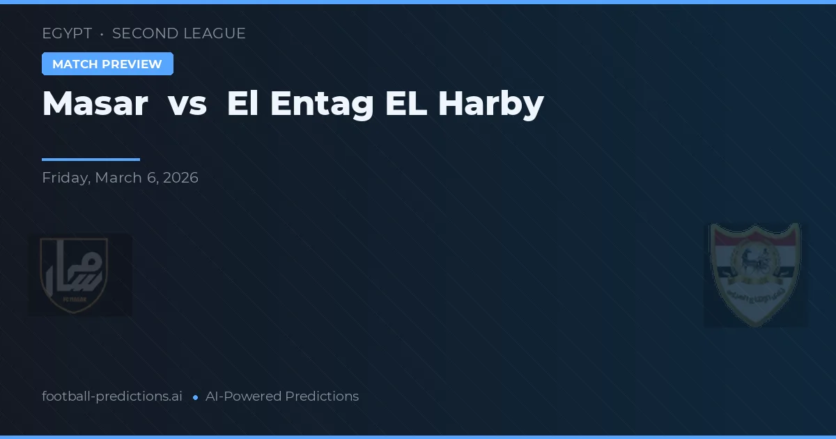 Masar vs El Entag El Harby — předpověď a náhled zápasu