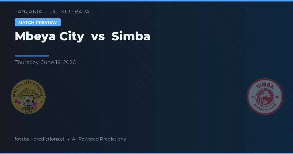 Mbeya City vs Simba — předpověď a náhled zápasu