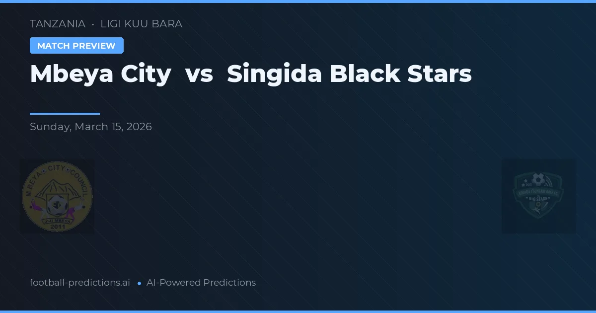 Mbeya City vs Singida Black Stars — předpověď a náhled zápasu