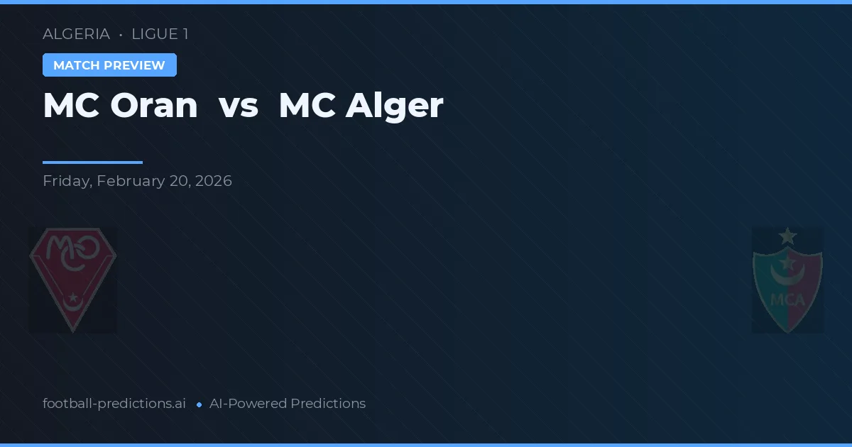 MC Oran vs MC Alger — předpověď a náhled zápasu