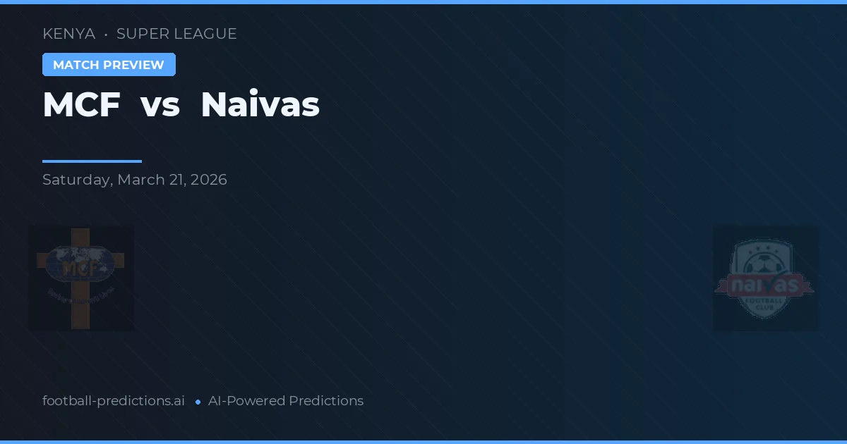 MCF vs Naivas — předpověď a náhled zápasu
