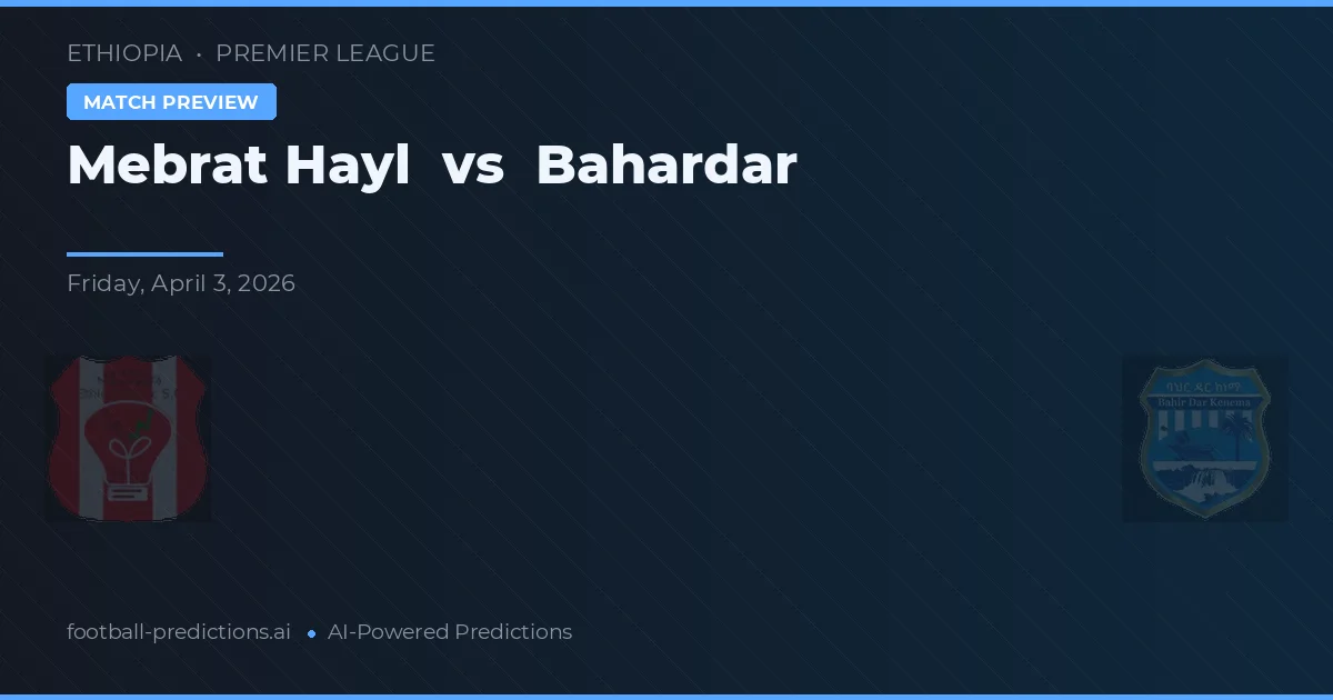Mebrat Hayl vs Bahardar — předpověď a náhled zápasu