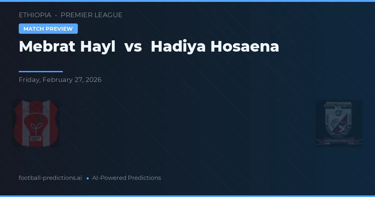 Mebrat Hayl vs Hadiya Hosaena — předpověď a náhled zápasu