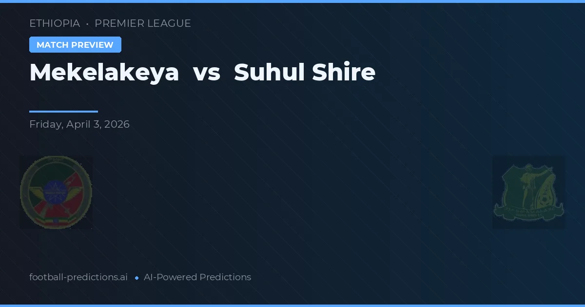 Mekelakeya vs Suhul Shire — předpověď a náhled zápasu