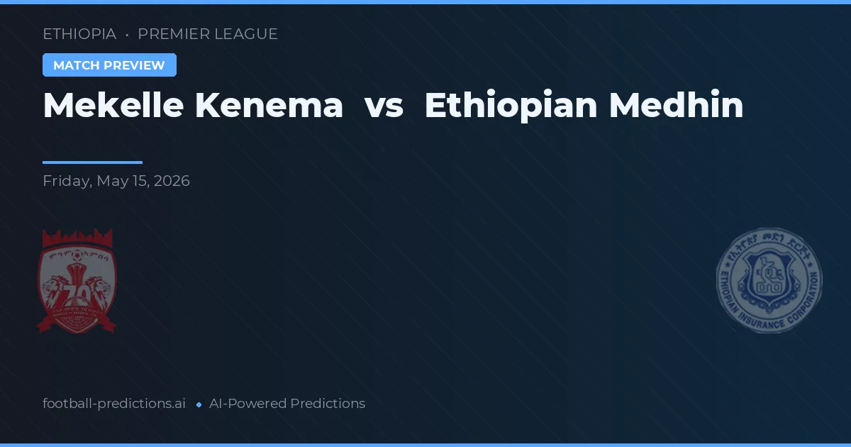 Mekelle Kenema vs Etiopská Medhin — předpověď a náhled zápasu