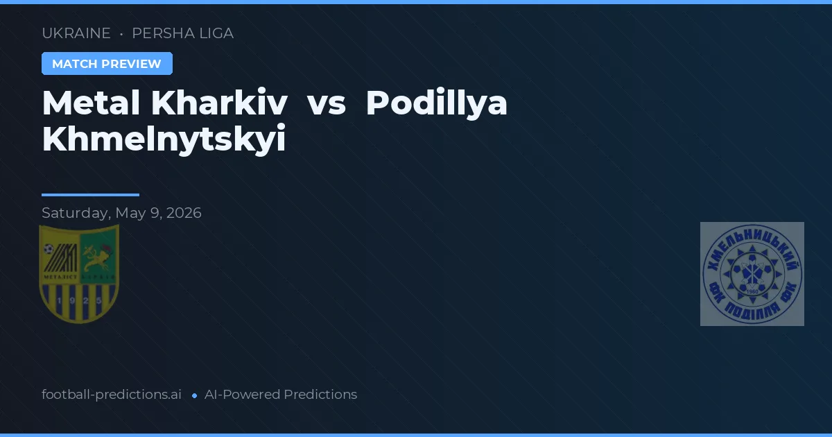 Metal Kharkiv vs Podillya Khmelnytskyi — předpověď a náhled zápasu