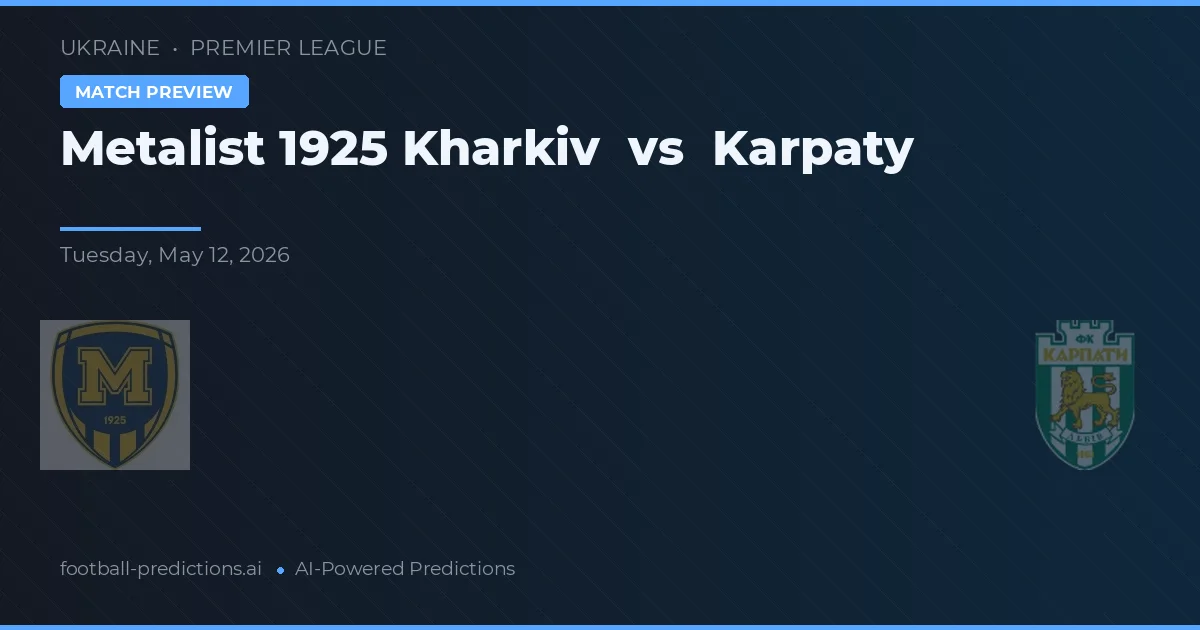Metalist 1925 Charkov vs Karpaty — předpověď a náhled zápasu