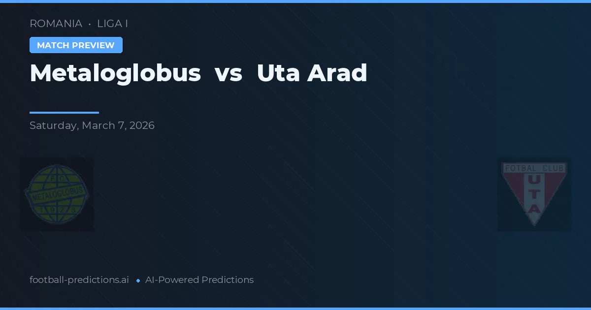 Metaloglobus vs UTA Arad — předpověď a náhled zápasu