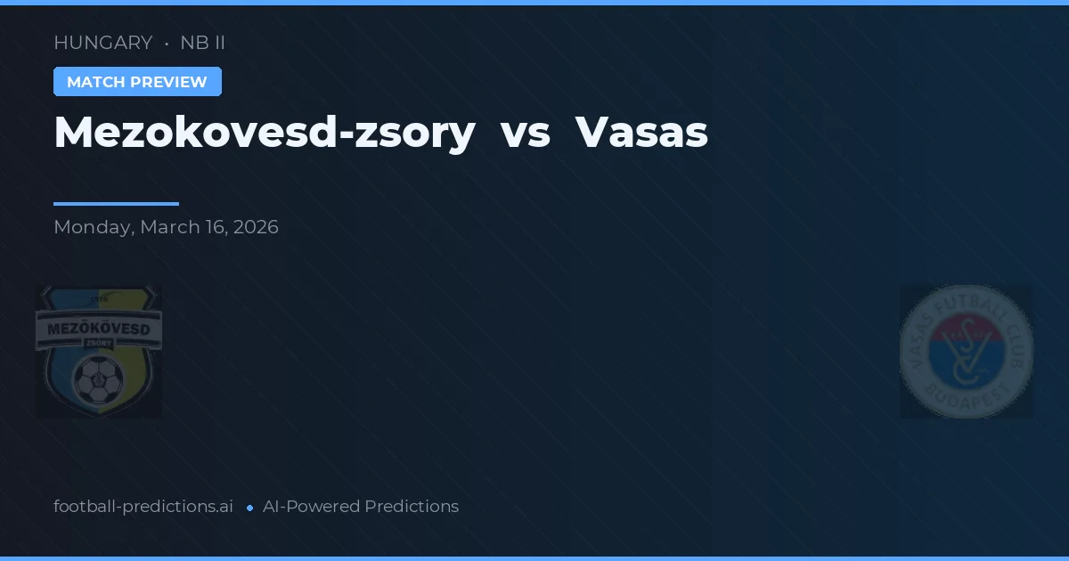 Mezokovesd-Zsóry vs Vasas — předpověď a náhled zápasu