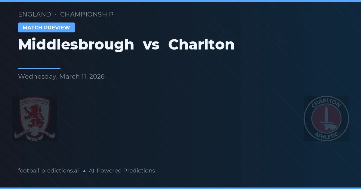 Middlesbrough vs Charlton — předpověď a náhled zápasu