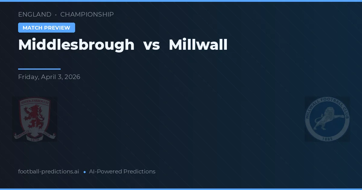 Middlesbrough vs Millwall — předpověď a náhled zápasu