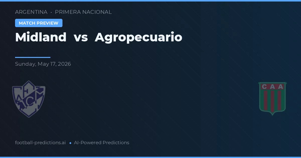 Midland vs Agricultores — předpověď a náhled zápasu