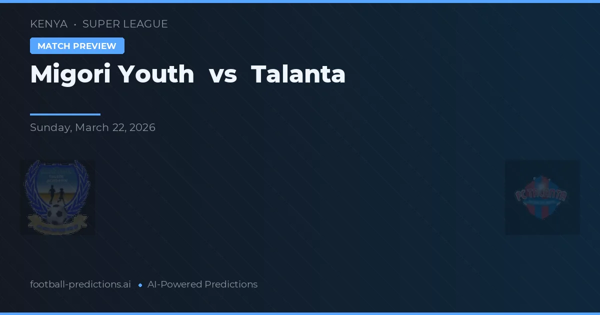 Migori Youth vs Talanta — předpověď a náhled zápasu