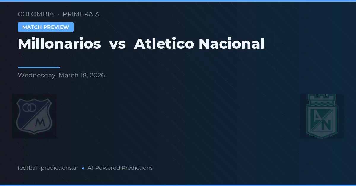 Millonarios vs Atlético Nacional — předpověď a náhled zápasu