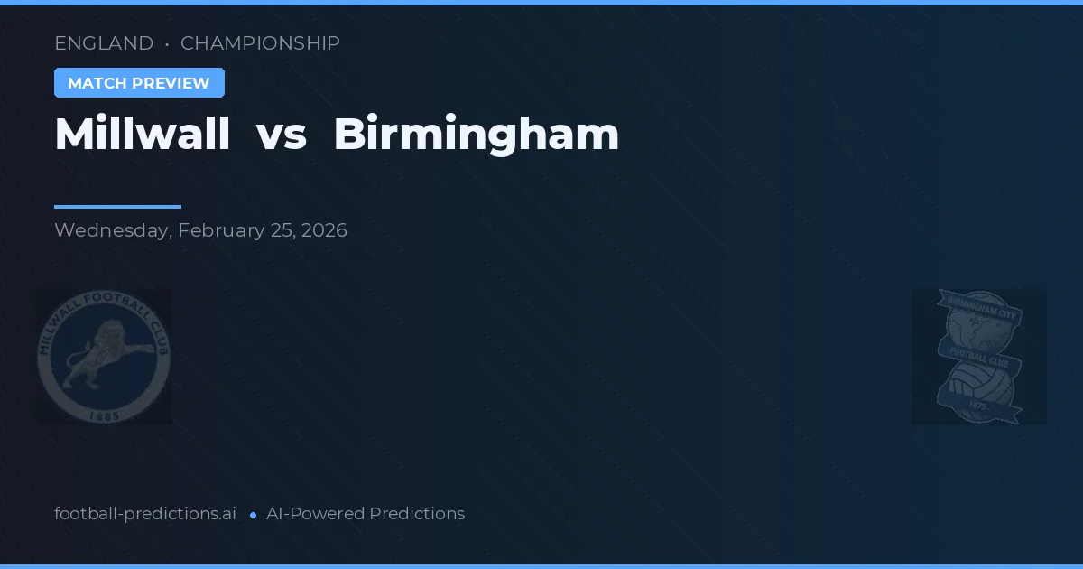 Millwall vs Birmingham — předpověď a náhled zápasu