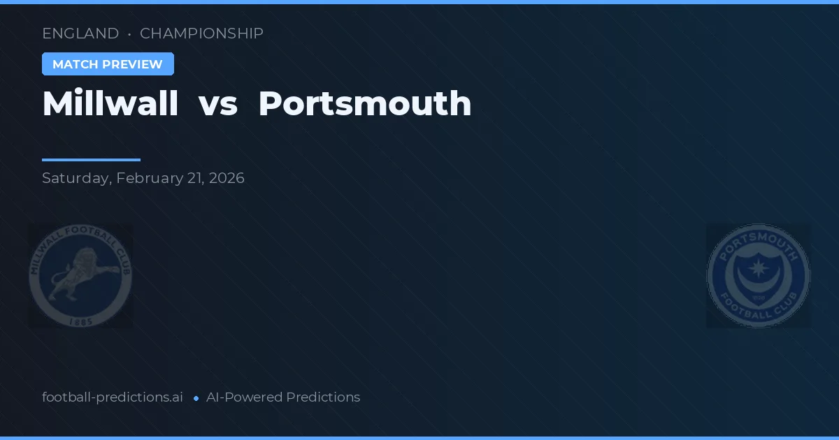 Millwall vs Portsmouth — předpověď a náhled zápasu