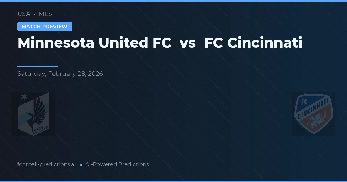 Minnesota United FC vs FC Cincinnati — předpověď a náhled zápasu