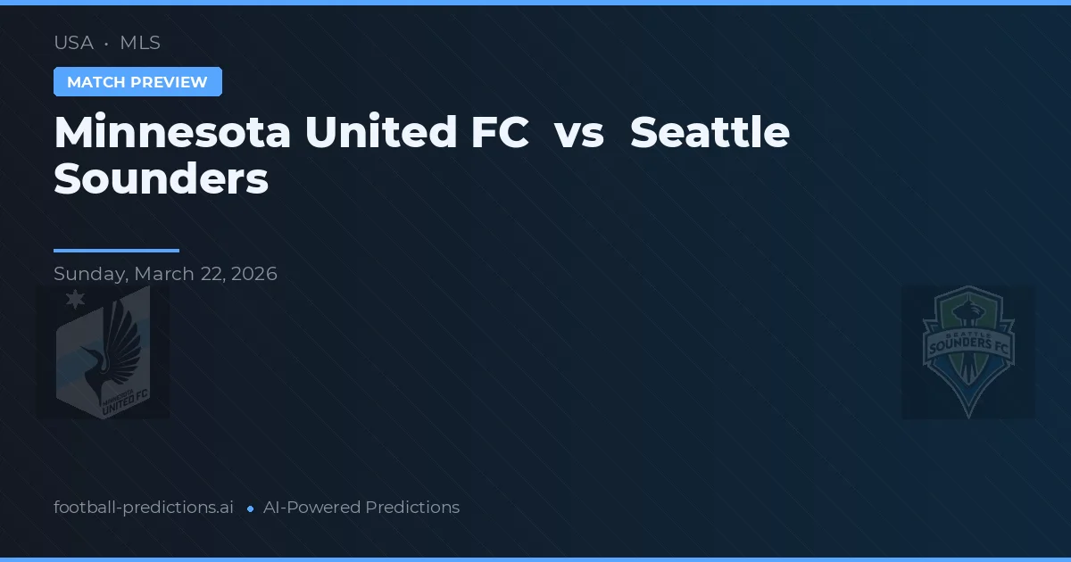 Minnesota United FC vs Seattle Sounders — předpověď a náhled zápasu