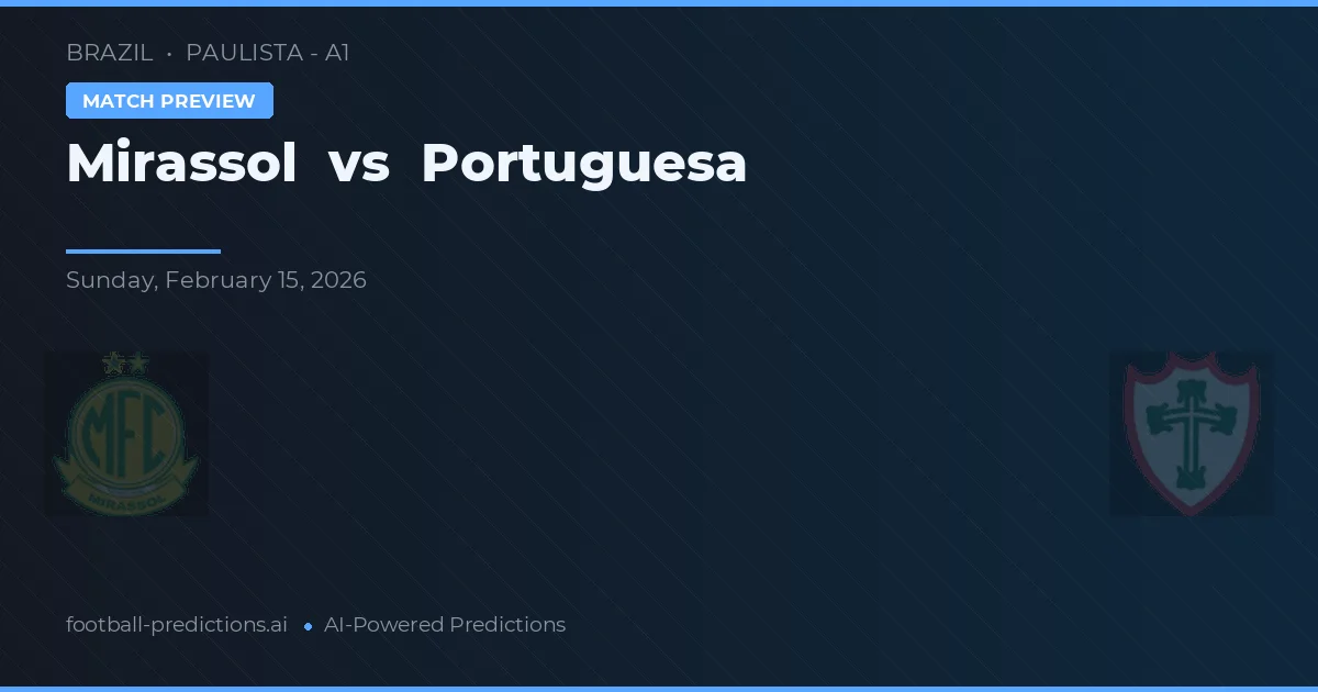 Mirassol vs Portuguesa — předpověď a náhled zápasu