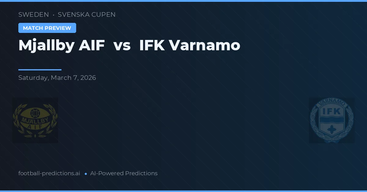Mjällby AIF vs IFK Värnamo — předpověď a náhled zápasu