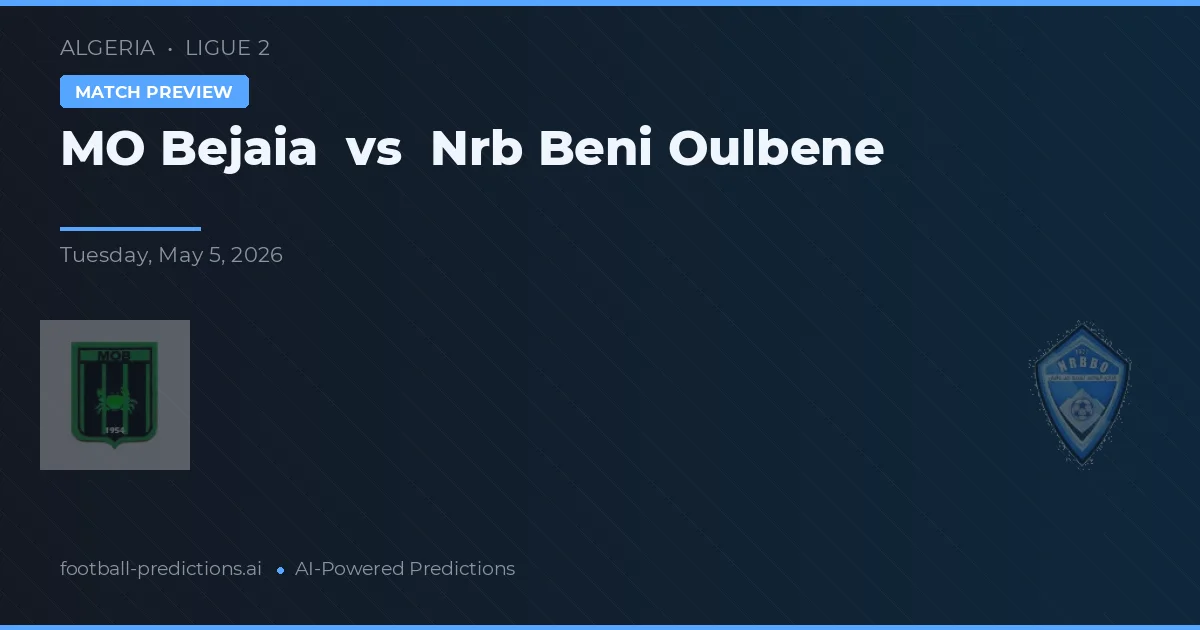 MO Bejaia vs Nrb Beni Oulbene — předpověď a náhled zápasu