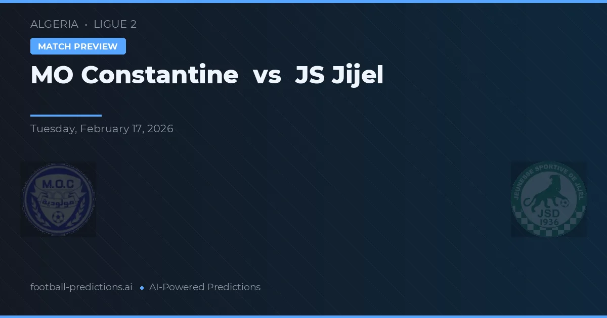 MO Constantine vs JS Jijel — předpověď a náhled zápasu