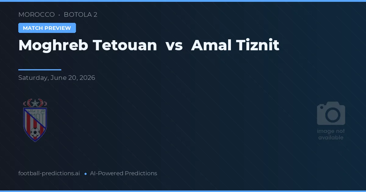 Moghreb Tetouan vs Amal Tiznit — předpověď a náhled zápasu