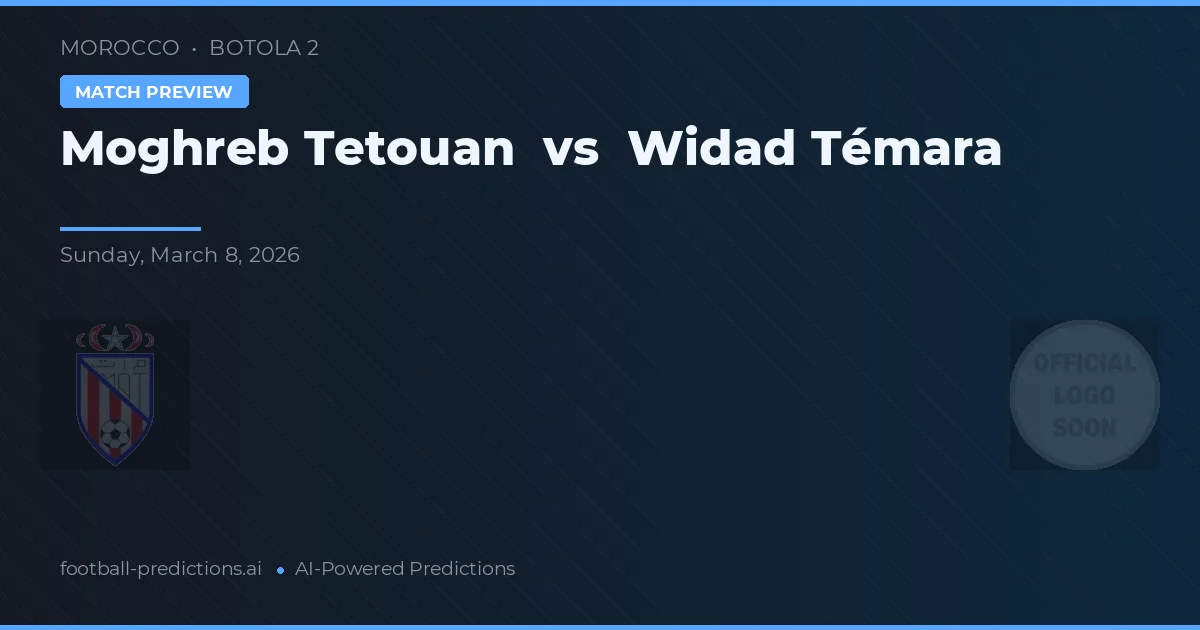 Moghreb Tetouan vs Widad Témara — předpověď a náhled zápasu