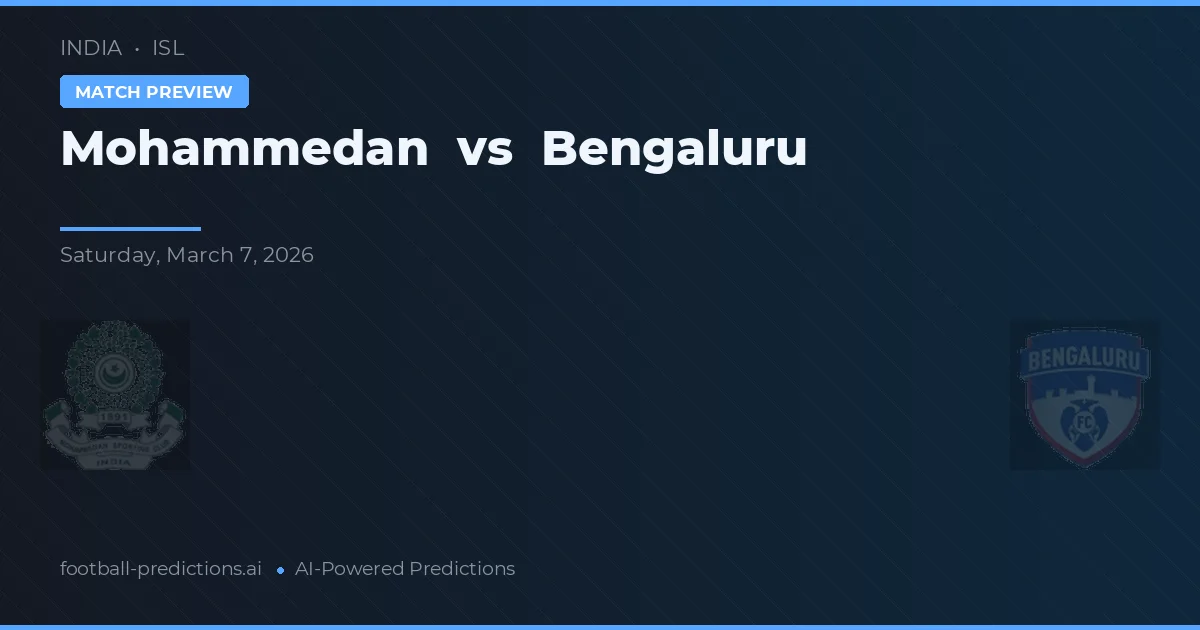 Mohammedan vs Bengaluru — předpověď a náhled zápasu