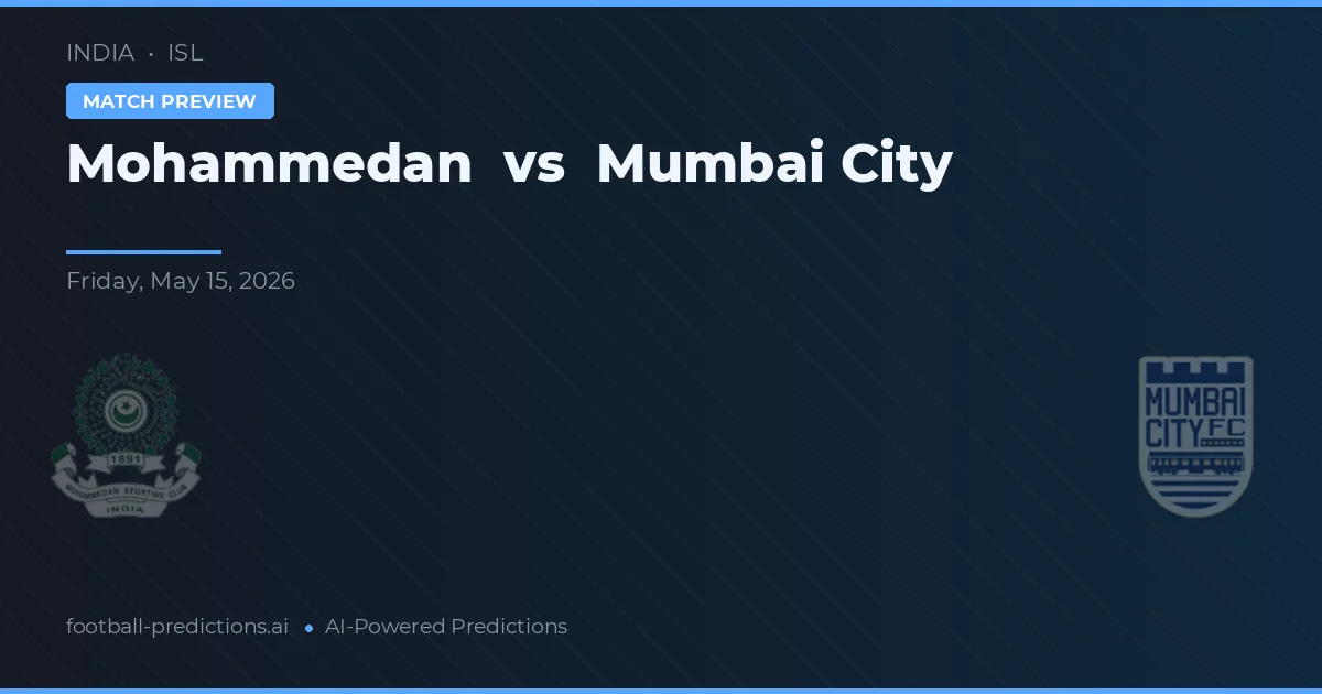 Mohammedan vs Mumbai City — předpověď a náhled zápasu