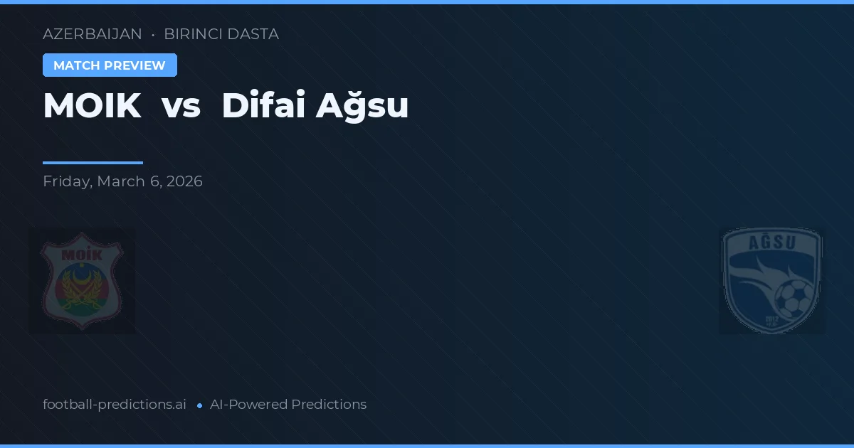 MOIK vs Difai Ağsu — předpověď a náhled zápasu