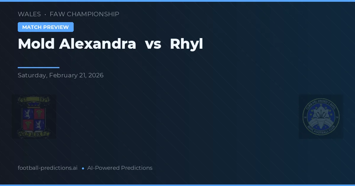 Mold Alexandra vs Rhyl — předpověď a náhled zápasu