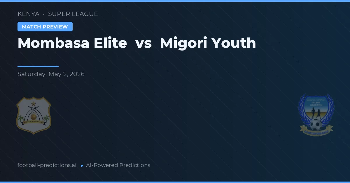 Mombasa Elite vs Migori Youth — předpověď a náhled zápasu