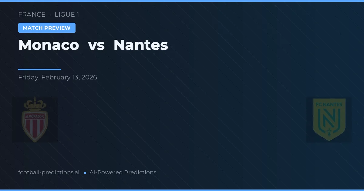 Monaco vs Nantes — předpověď a náhled zápasu