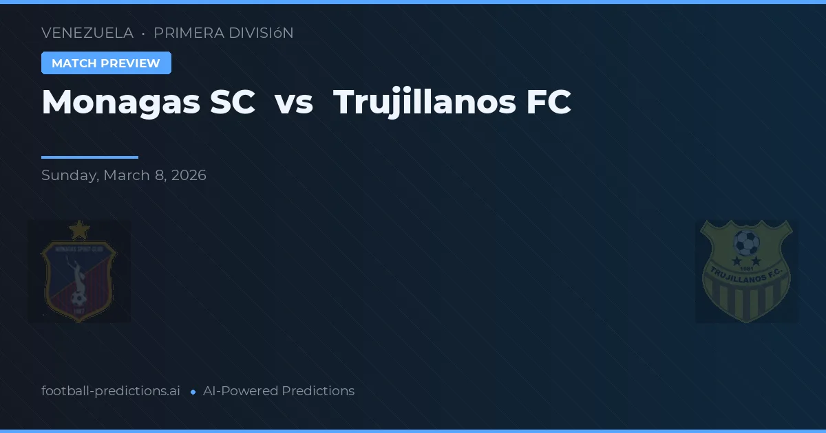 Monagas SC vs Trujillanos FC — předpověď a náhled zápasu