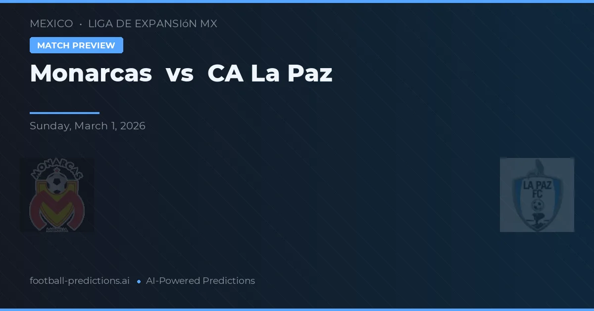 Monarcas vs CA La Paz — předpověď a náhled zápasu