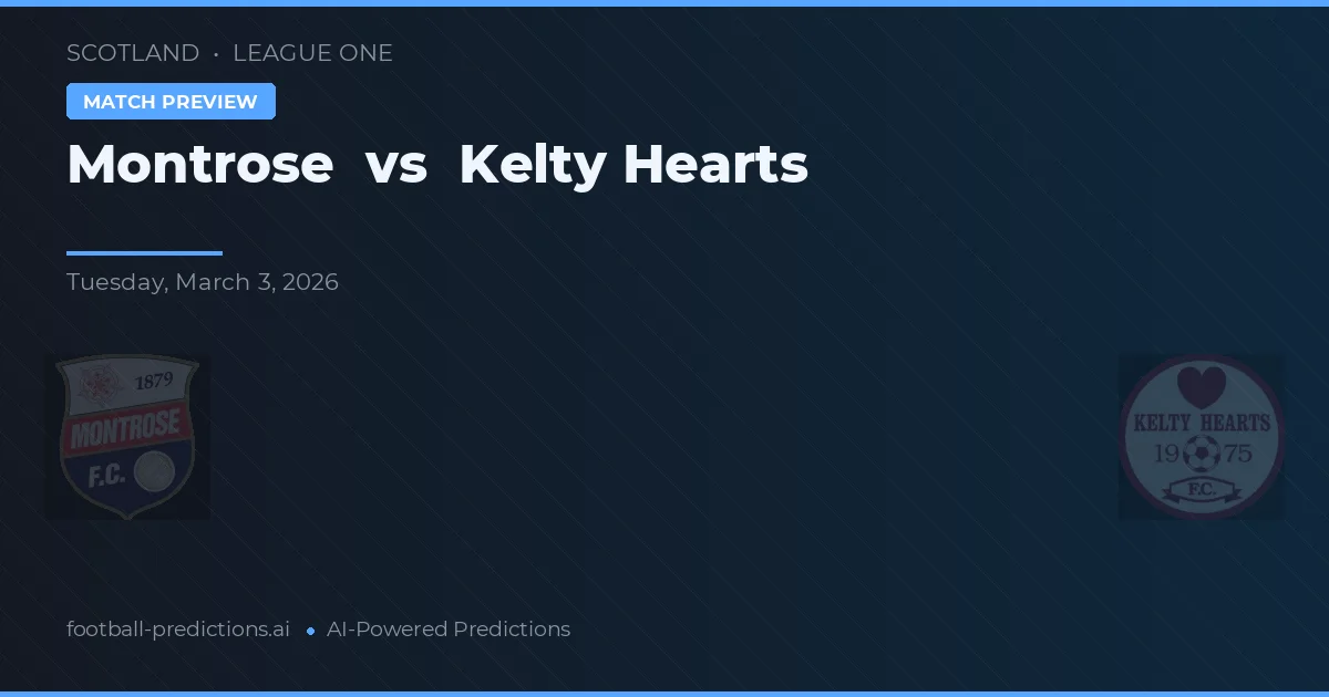 Montrose vs Kelty Hearts — předpověď a náhled zápasu