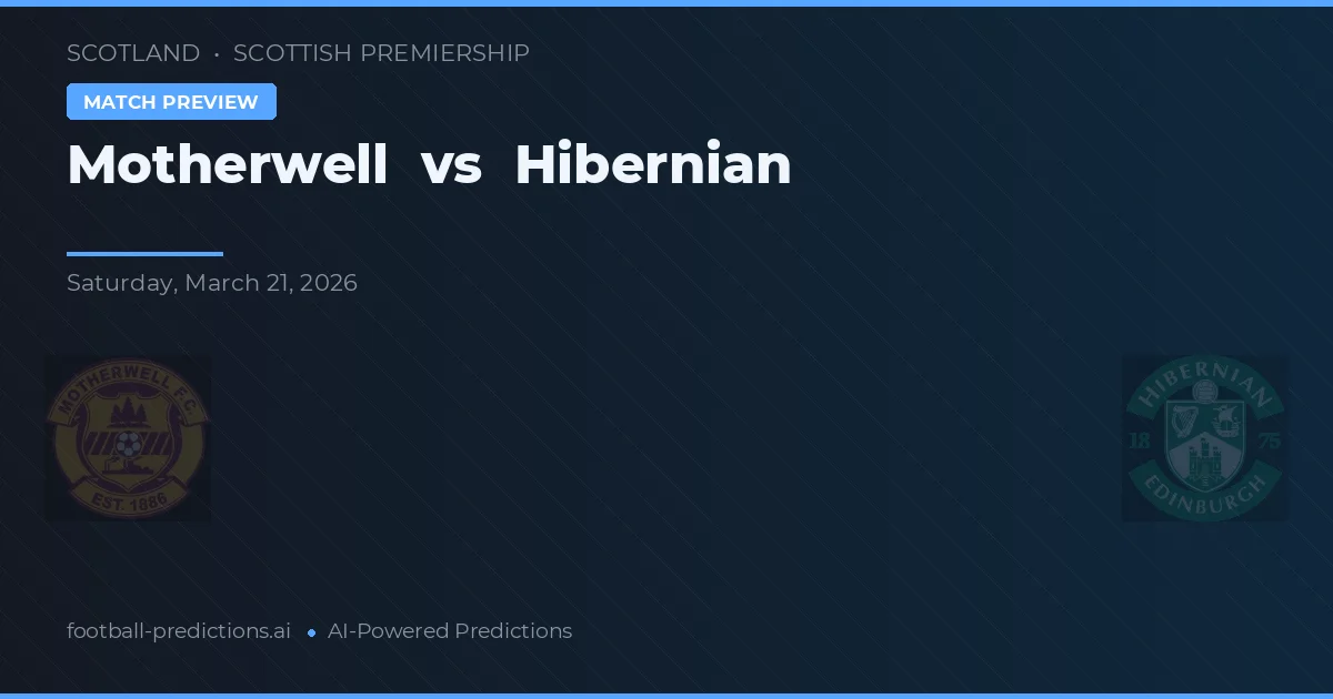 Motherwell vs Hibernian — předpověď a náhled zápasu