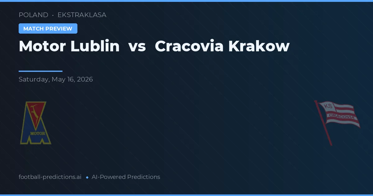 Motor Lublin vs Cracovia Krakov — předpověď a náhled zápasu