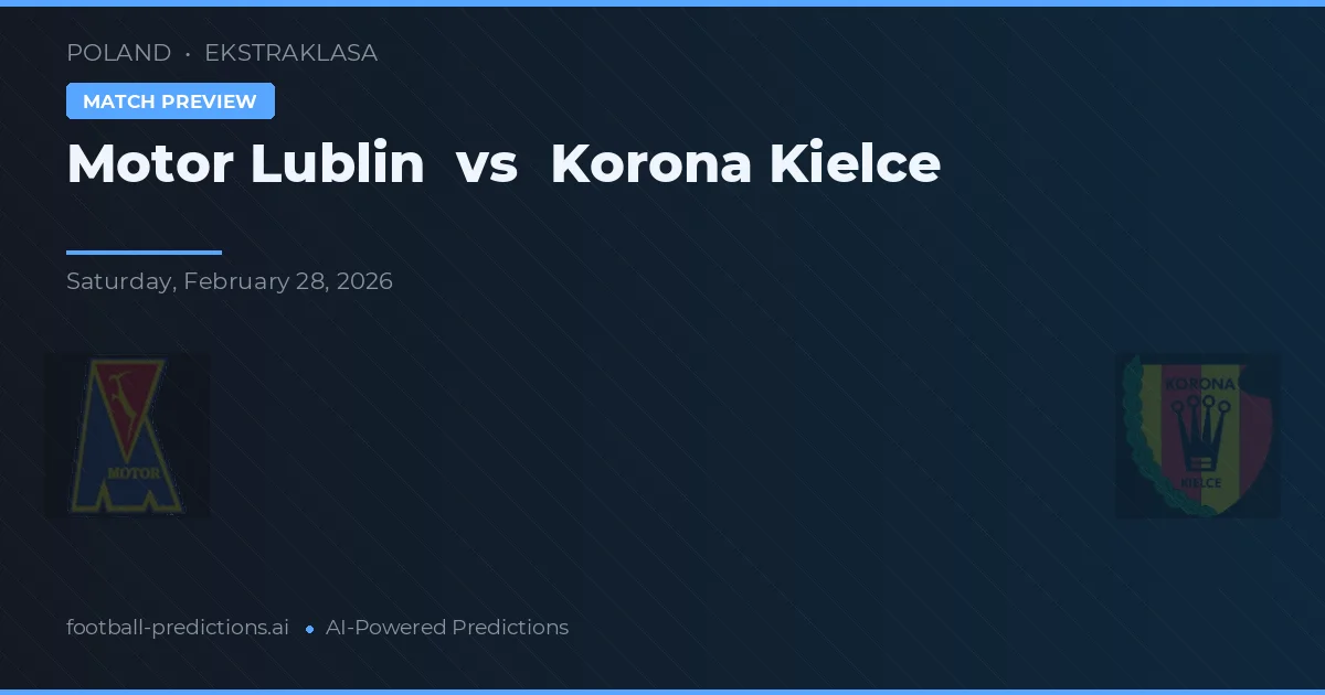 Motor Lublin vs Korona Kielce — předpověď a náhled zápasu