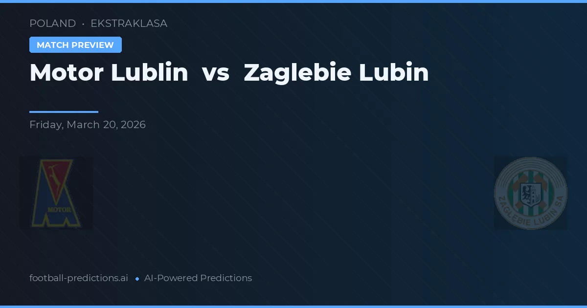 Motor Lublin vs Zagłębie Lubin — předpověď a náhled zápasu