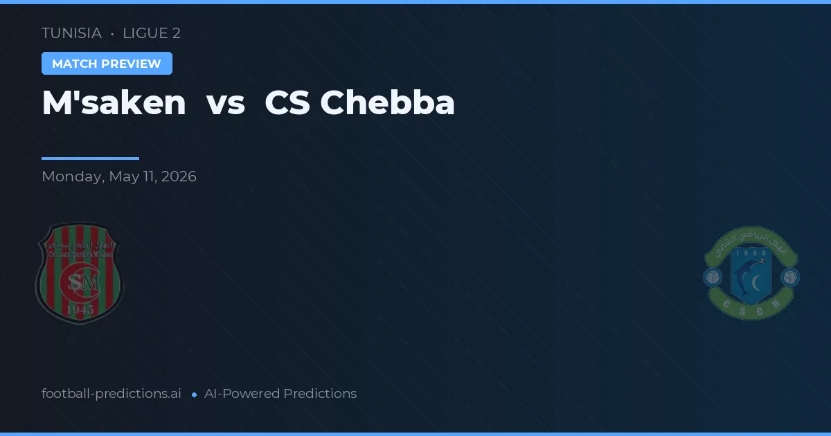 M'saken vs CS Chebba — předpověď a náhled zápasu