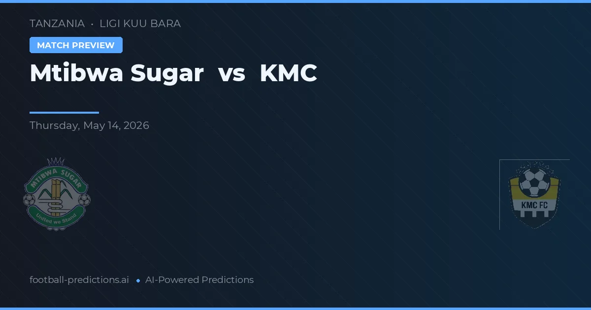 Mtibwa Sugar vs KMC — předpověď a náhled zápasu