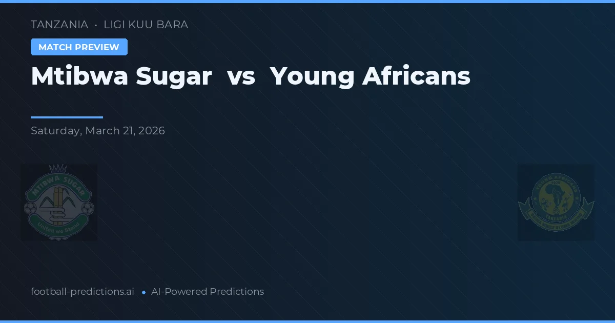 Mtibwa Sugar vs Young Africans — předpověď a náhled zápasu