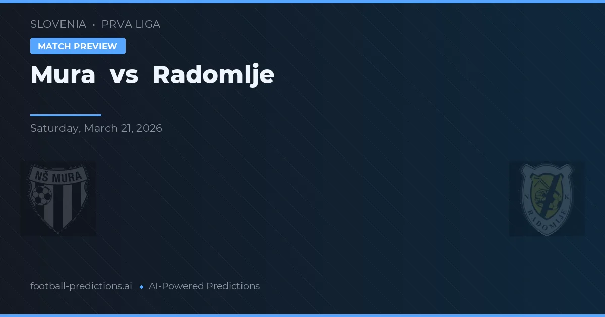 Mura vs Radomlje — předpověď a náhled zápasu
