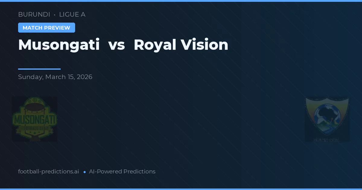 Musongati vs Royal Vision — předpověď a náhled zápasu